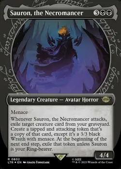 1x Sauron, the Necromancer - Showcase (Ring) (802) - Surge Foil NM-Mint, English - Image 1