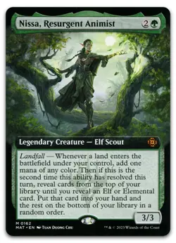Nissa, Resurgent Animist (Extended Art) #162 NM March of the Machine Magic MTG - Image 1