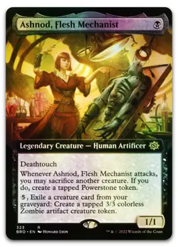 Ashnod, Flesh Mechanist (Extended Art) #323 (Foil) NM Brothers' War Magic MTG - Image 1