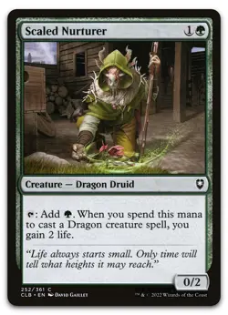 Scaled Nurturer #252 (LP) Baldur's Gate CLB Magic MTG - Image 1