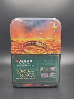 MAGIC THE GATHERING MTG LORD OF THE RINGS TALES OF MIDDLE EARTH SEALED TIN RING - Image 1