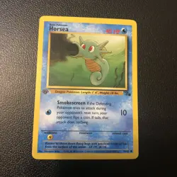 Horsea 49/62 Fossil 1st First Edition Pokemon Card In Mint Condition - Image 1