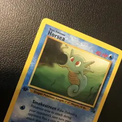 Horsea 49/62 Fossil 1st First Edition Pokemon Card In Mint Condition - Image 5