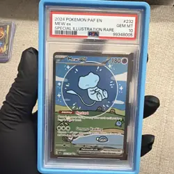 PSA 10 Mew EX Sir 232/091 Holo Gem Mint Paldean Fates Bubble Mew Pokemon TCG - Image 1