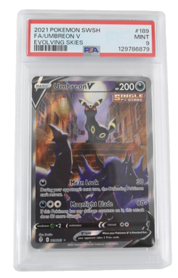 Umbreon V (Alternate Full Art) 2021 Pokemon 189/203 SWSH07: Evolving Skies Holo - Image 1