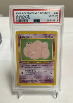 Pokemon Exeggcute Unlimited 2002 Neo Destiny 64/105 Vintage Gem Mint PSA 10 - Image 1