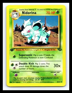 💥 Nidorina 40/64 Jungle 1st Edition Stamp Non Holo Foil Pokemon 1999 Vintage - Image 1