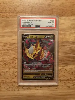 PSA 10 GEM Mint Giratina V 130/196 Ultra Rare Holo - Pokemon SWSH Lost Origin - Image 1