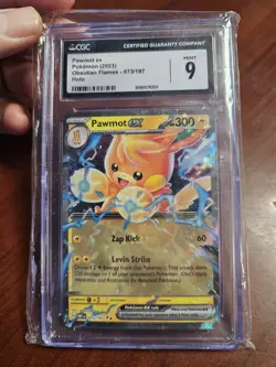 Pokemon Pawmot ex 073/197 Obsidian Flames Holo Double Rare CGC 9 Mint - Image 1