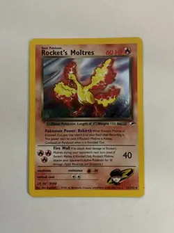 Rocket's Moltres Gym Heroes #012 (2000) Holo LP Pokemon - Image 1