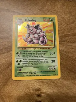 Pokemon Nidoking Base Set 11/102 Holo Rare Stage 2 90HP Wizards 1999-2000 - Image 1