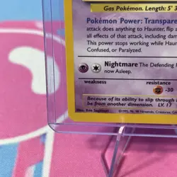 Pokemon TCG Haunter Fossil 6/62 Holo Unlimited Rare LP - Image 4