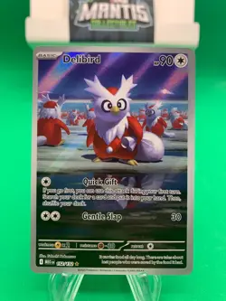 152/132 Delibird - ME01 Mega Evolution - Illustration Rare NM Pokemon - Image 1