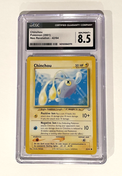 2001 Pokemon Neo Revelation Chinchou #42 CGC 8.5 - Image 1