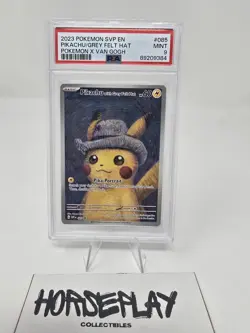 Pokemon TCG Pikachu With Grey Felt Hat SVP EN 085 PSA 9 Van Gogh Pikachu Promo - Image 1