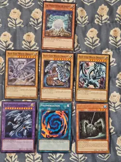 Blue-Eyes White Dragonx3 Ultimate Dragon White Stone Polymerization Swamp Yugioh - Image 1