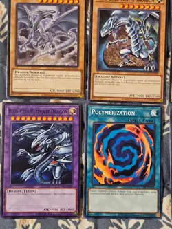 Blue-Eyes White Dragonx3 Ultimate Dragon White Stone Polymerization Swamp Yugioh - Image 2