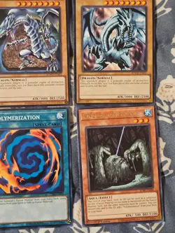 Blue-Eyes White Dragonx3 Ultimate Dragon White Stone Polymerization Swamp Yugioh - Image 3