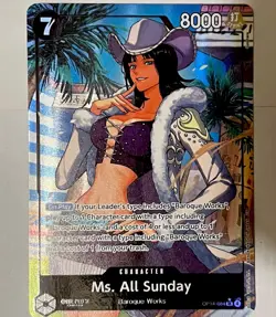 One Piece TCG Ms. All Sunday OP04-084 Alternative Art SR English. Azure Sea’s NM - Image 2