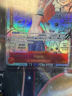 One Piece TCG Nami Manga Alternate Art OP01-016 NM ENGLISH RAW - Image 5