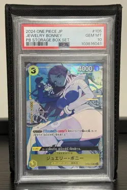 One Piece CCG JPN PSA 10 Jewelry Bonney PB Storage Box Set #OP08-105 - Image 1
