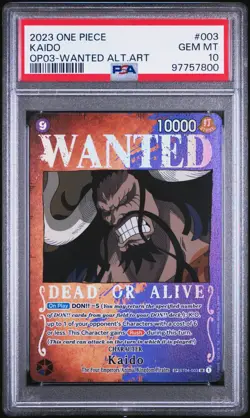 One Piece TCG Kaido ST04-003 Wanted Poster Alternate Art & Eustass Captain Kid - Image 1