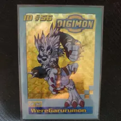 Bandai Digimon Trading Card ID#56 Weregarurumon Toy Exclusive Holo Rare - Image 1