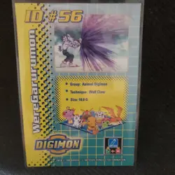Bandai Digimon Trading Card ID#56 Weregarurumon Toy Exclusive Holo Rare - Image 2