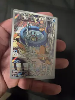 Pokemon Squirtle Holo Illustration TCG Card Stellar Crown 148/142 NM Condition - Image 2
