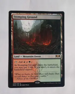 Magic the Gathering Stomping Ground Gatecrash Regular Rare Land Card - Image 1