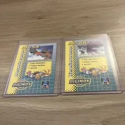 Bandai Digimon Card MetalGreymon ID#54 And ID# 56 WereGarurumon Holo Rare - Image 2