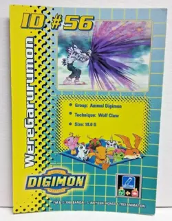 Bandai Digimon Trading Card ID #56 Weregarurumon Toy Exclusive Holo Rare MINT! - Image 2