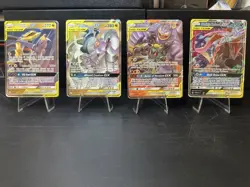 Lot of 4 TAG TEAM Pokemon Cards Arceus Garchomp Girtina Greninja - Image 1