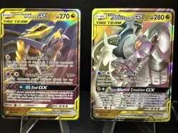Lot of 4 TAG TEAM Pokemon Cards Arceus Garchomp Girtina Greninja - Image 3