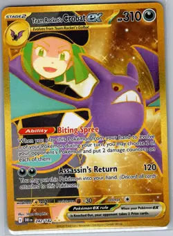 Team Rocket's Crobat ex 242/182 SV10: Destined Rivals - Pokemon Card - NM - Image 1