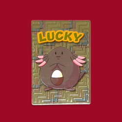CHANSEY (LUCKY)--JAPANESE MEIJI EMBOSSED PROMO FOIL POKEMON CARD--scratches - Image 1