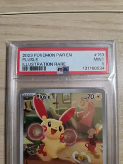 Plusle Paradox Rift Holo Illustration Rare Pokemon TCG Card 193/182 PSA 9 - Image 2