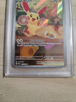 Plusle Paradox Rift Holo Illustration Rare Pokemon TCG Card 193/182 PSA 9 - Image 3
