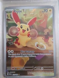 Plusle Paradox Rift Holo Illustration Rare Pokemon TCG Card 193/182 PSA 9 - Image 4