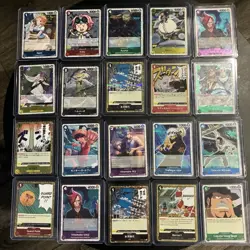 One Piece LOT 20 Cards ALL JOLLY ROGER FOIL and ALL IN TOP LOADERS - Image 1
