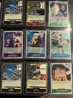 One Piece LOT 20 Cards ALL JOLLY ROGER FOIL and ALL IN TOP LOADERS - Image 5