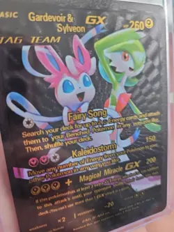 Gardevoir & Sylveon GX 130/234 Tag Team Pokemon Black Foil Fan Art Collecto Card - Image 3