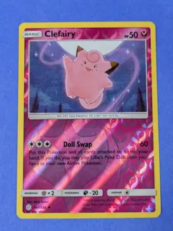 Clefairy - 144/236 - Uncommon Reverse Holo Cosmic Eclipse - Pokemon Card - NM - Image 1