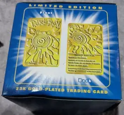 Pokemon 1999 Poliwhirl 23k Gold Plated Trading Card Pokeball Never Opened - Image 3