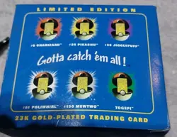 Pokemon 1999 Poliwhirl 23k Gold Plated Trading Card Pokeball Never Opened - Image 4