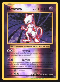 Mewtwo - 51/108 - Reverse Holo Rare - XY Evolutions - Pokemon Card - Image 1