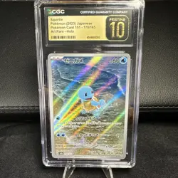 CGC 10 PRISTINE Squirtle 170/165 AR Art Rare 151 sv2a Japanese Pokemon Card 🔥 - Image 1
