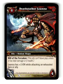 World of Warcraft TCG Fields of Honor Trading Card Deathstalker Leanna #126 C - Image 1