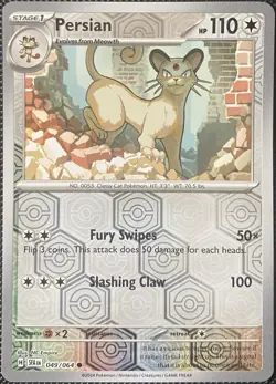 Persian 049/064 Sv: Shrouded Fable Reverse Holo - Pokemon Card - Image 1