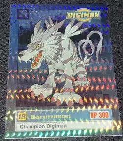 Digimon Animated Series 1999 Trading Card Bandai Holo Prism Garurumon 20/34 - Image 1